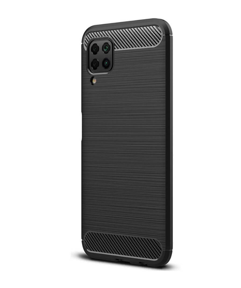 Husa cu Textura Fibra de Carbon, pentru Huawei P40 Lite / Nova 7i / Nova 6 SE, Negru [2]