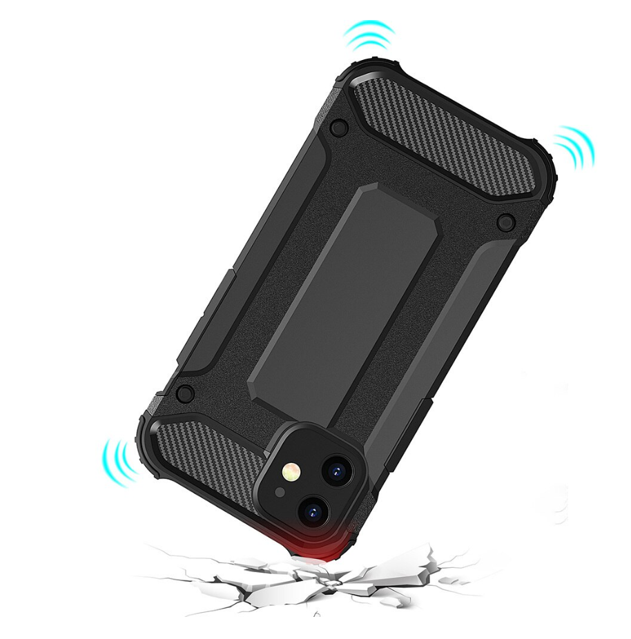 Husa de protectie Armor Carbon compatibila cu Huawei P Smart 2021, neagra [4]