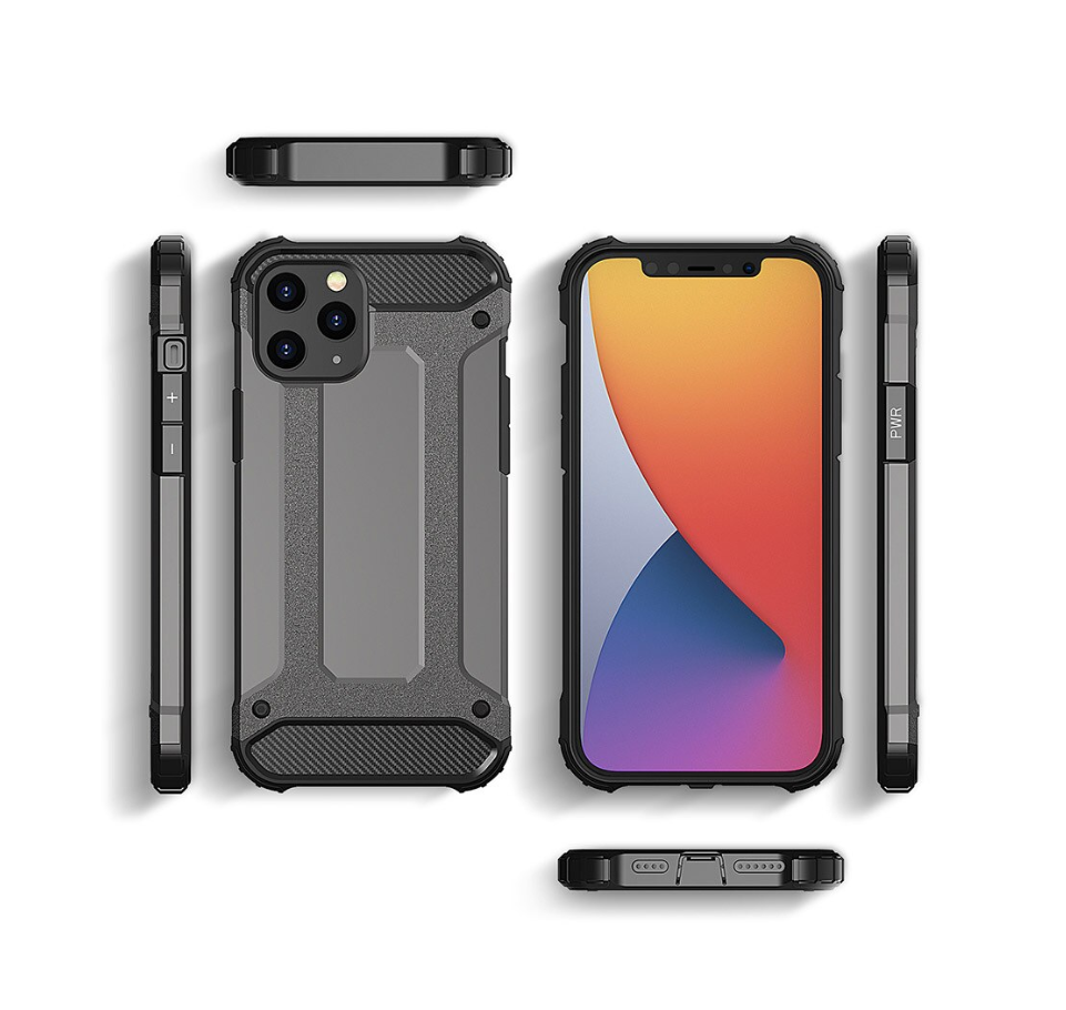 Husa de protectie Armor Carbon compatibila cu Huawei P Smart 2021, neagra [3]