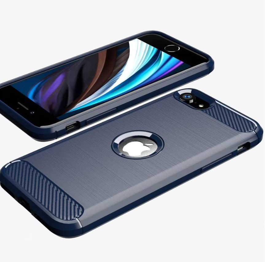 Husa Flexibila Antisoc Carbon pentru iPhone 7/8/SE 2020 /SE 2022, albastru [3]