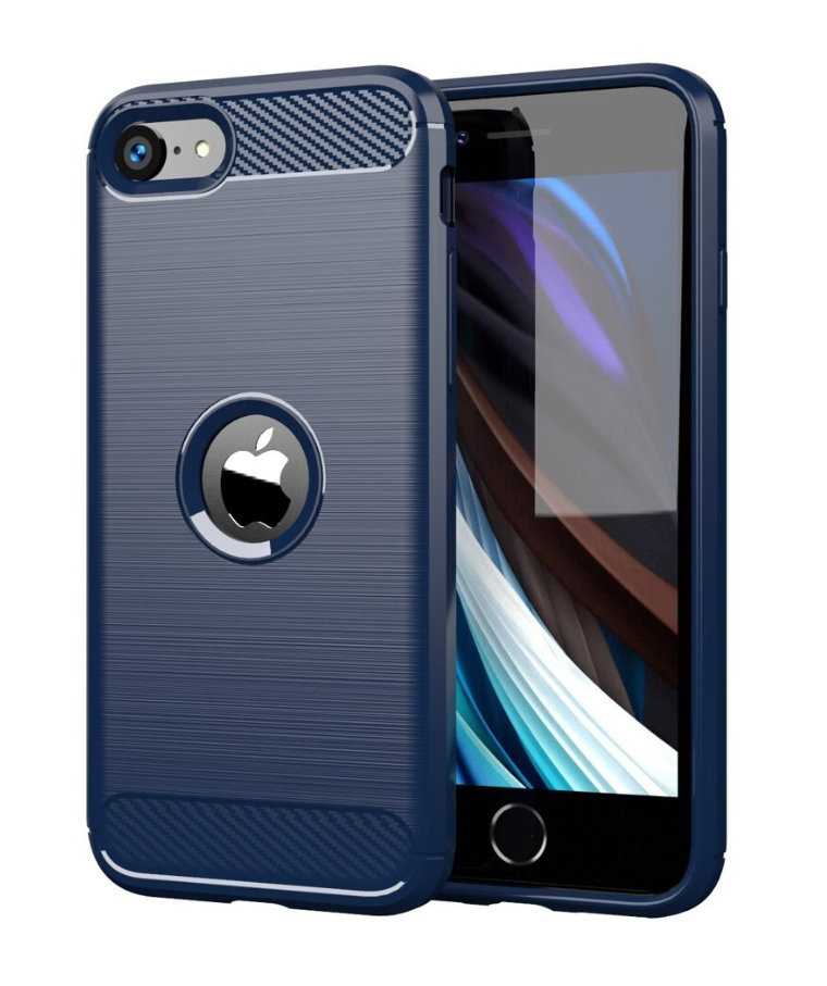 Husa Flexibila Antisoc Carbon pentru iPhone 7/8/SE 2020 /SE 2022, albastru [2]