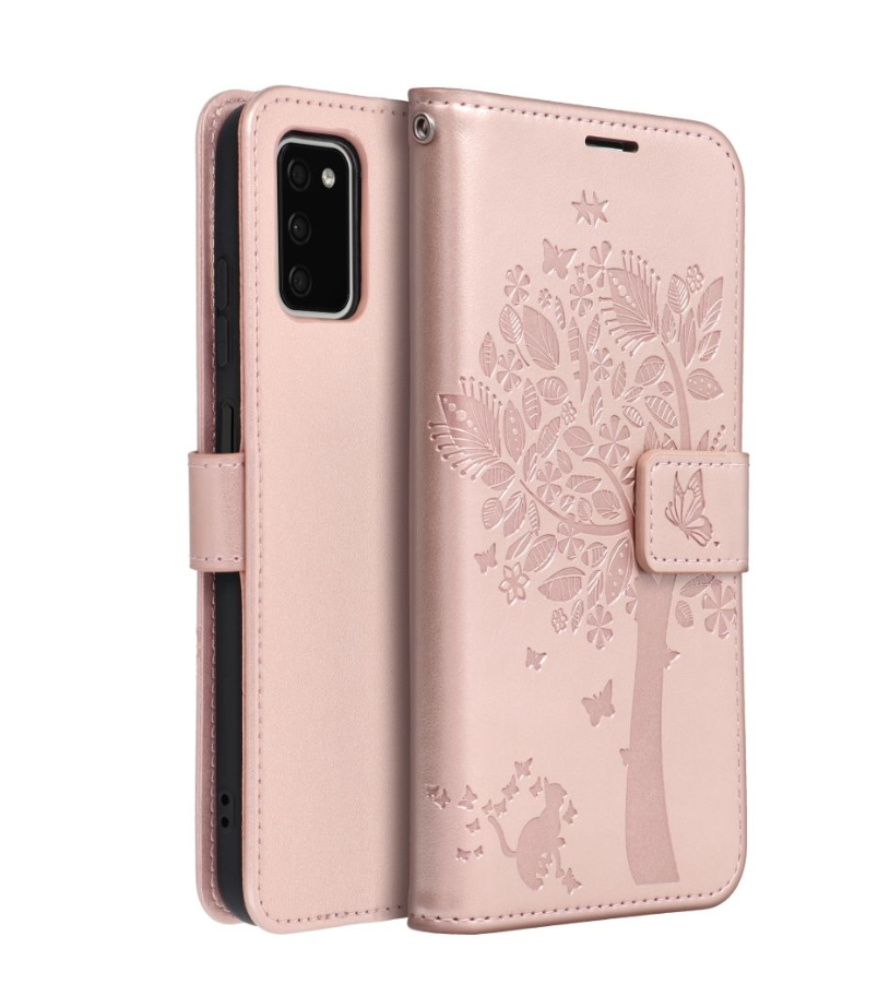 Husa Mezzo compatibila cu Samsung Galaxy A03s, gold, piele ecologica [7]