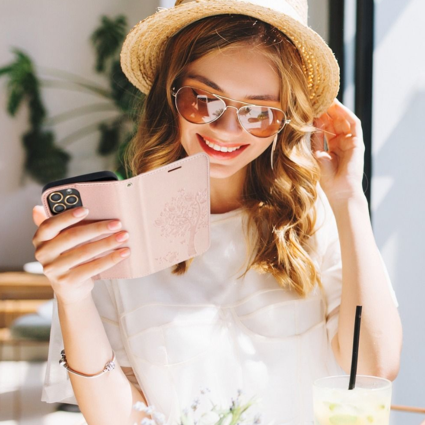 Husa Mezzo compatibila cu Samsung Galaxy A03s, gold, piele ecologica [4]