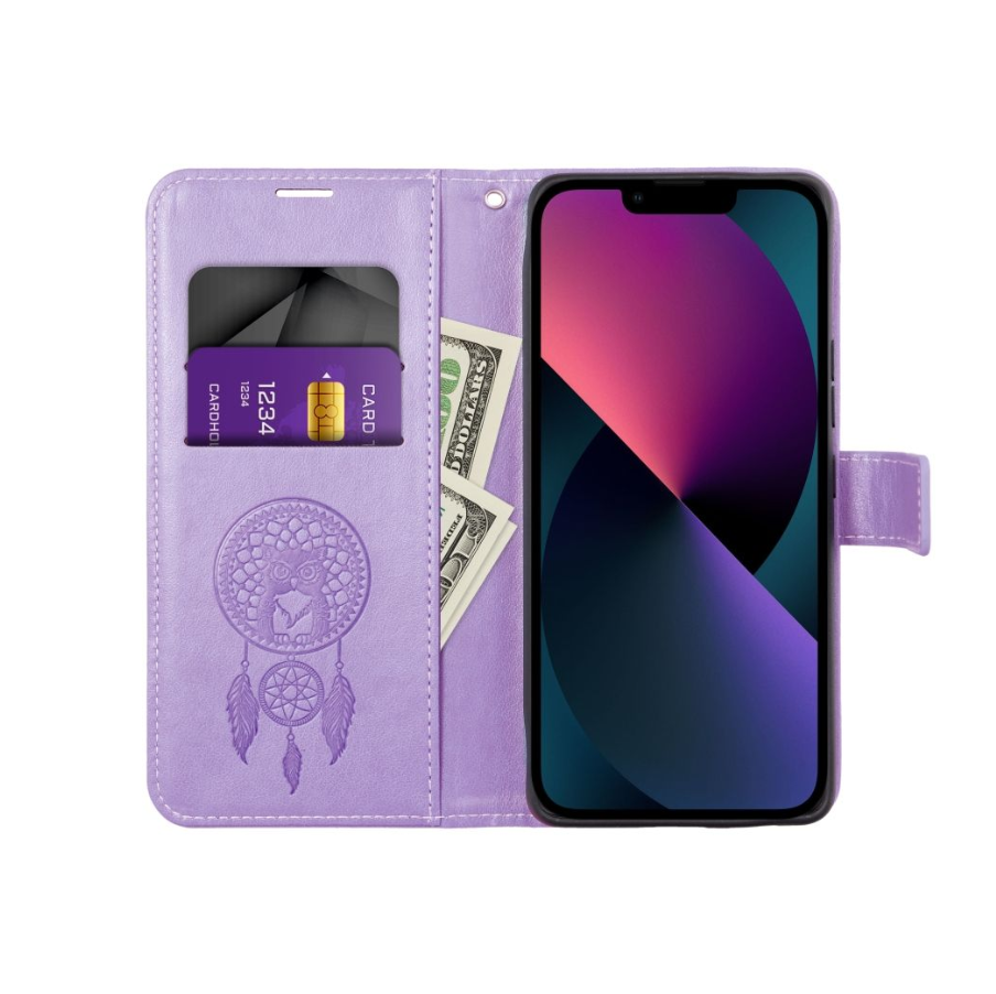 Husa Mezzo compatibila cu Samsung Galaxy A22 5G, violet, piele ecologica [5]