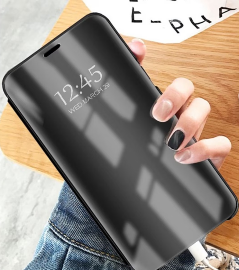 Husa Smart Clear View compatibila cu Xiaomi Redmi 10 2022, Negru [2]