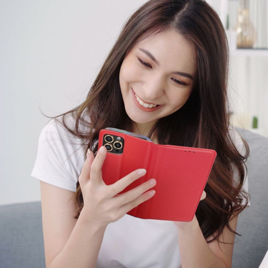 Husa Tip CarteCompatibila Cu Samsung Galaxy A03, Rosie [3]