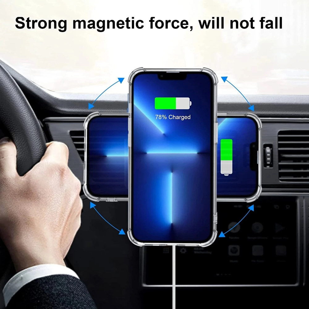 Inel Magnetic incarcare fara fir, montare auto, MagSafe Universal, negru [3]