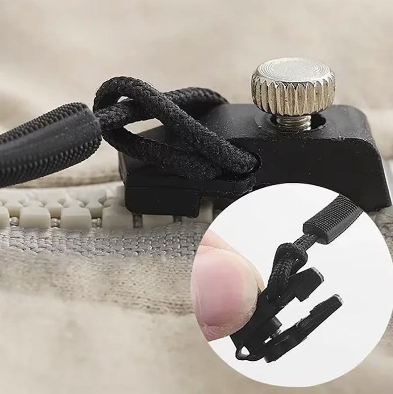 Kit universal de reparare, inlocuire a fermoarelor si zipper cu surub metalic, 3 dimensiuni diferite, negru [4]