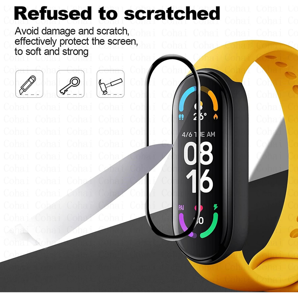 Set 2 bucati Folie de protectie, Hidrogel pentru Xiaomi Mi Band 7 [3]