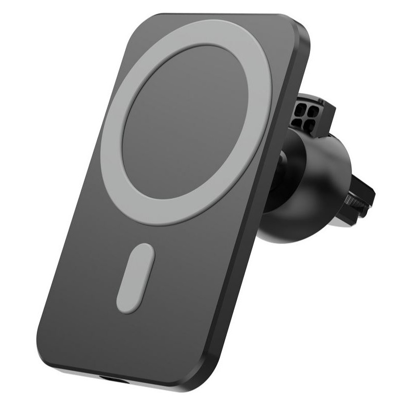 Suport auto cu incarcare wireless tip magsafe 30W compatibil cu Iphone 12, 12 pro, 13, 13 Pro, 14, 14 Pro, 15, 15 Pro negru [1]