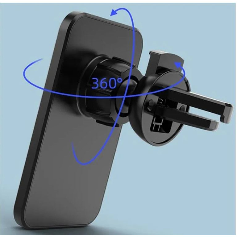 Suport auto cu incarcare wireless tip magsafe 30W compatibil cu Iphone 12, 12 pro, 13, 13 Pro, 14, 14 Pro, 15, 15 Pro negru [2]