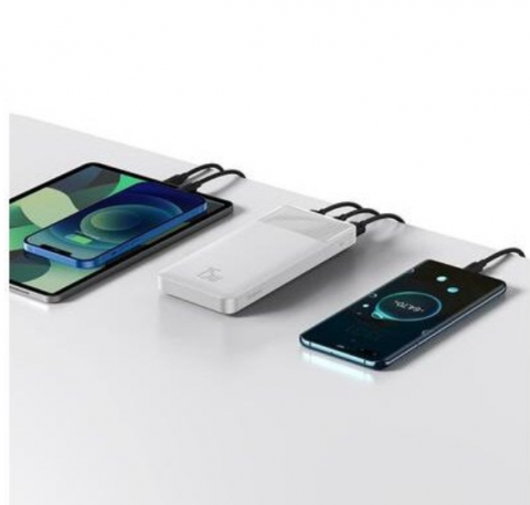 Baterie externa, Baseus Bipow Digital Display, Power Bank 10000mAh, 15W, Power Delivery USB, USB-C, Alb [5]