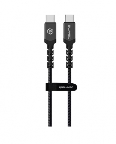 Cablu TypeC - Cablu Date Si Incarcare Blavec Raptor 100W 5A, Usb-C La Usb-C, Super Rezistent, 2M, Textil, Negru