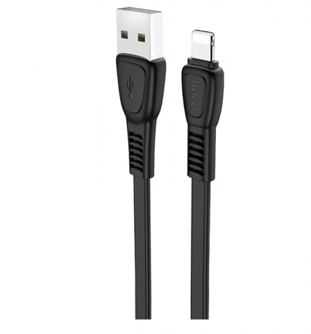 Incarcatoare lightning - Cablu date si incarcare USB tip Lightning HOCO X40 Noah, 1 m, 2.4A,  Negru