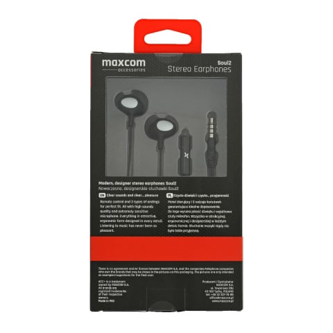 Casti audio MaxCom Soul 2, In-Ear, Jack 3.5mm, Negru [2]