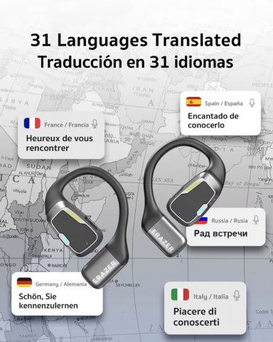 Casti Bluetooth Smart Erazer XP6 traducere in timp real AI, muzica, jocuri, convorbiri, Display LED [4]