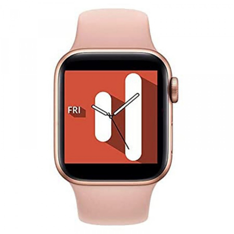 Ceas Smartwatch T55, 1.3 Inch IPS, Monitorizare Cardiaca, Tensiune, Sedentarism, Bluetooth 5.0, 2 Curele, Roz [1]