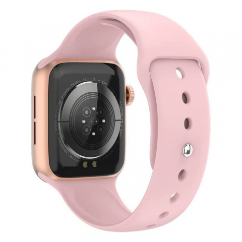 Ceas Smartwatch T55, 1.3 Inch IPS, Monitorizare Cardiaca, Tensiune, Sedentarism, Bluetooth 5.0, 2 Curele, Roz [2]