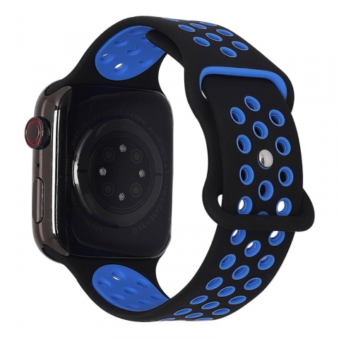 Ceas Smartwatch T55, 1.3 Inch IPS, Monitorizare Cardiaca, Tensiune, Sedentarism, Bluetooth 5.0, (2 Curele, Albastru + Negru) Albastru/Negru [1]