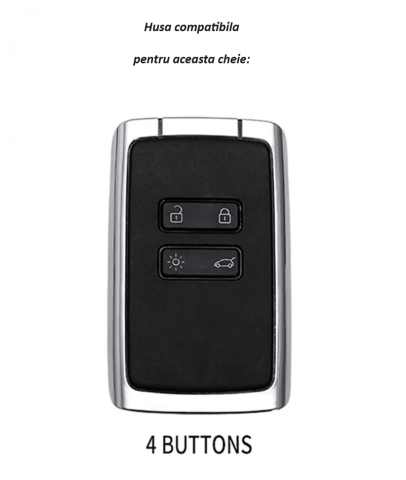 Husa cheie/cartela Renault/Dacia, model sport, compatibila Dacia Duster, Jogger, Logan, Sandero, Kadjar, Koleos, Arkana, albastru/negru [3]