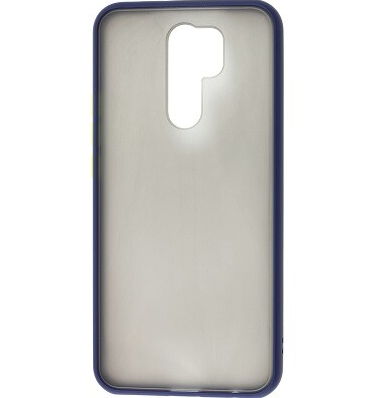 Husa Compatibila Cu Xiaomi Redmi 9 Color Button Bumper, Navy [1]