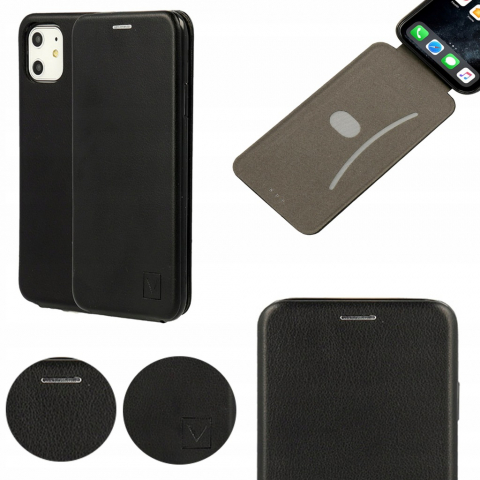 Husa compatibila Samsung Galaxy A01 premium Flip Flop neagra [3]