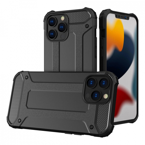Huse spate - Husa Forcell Armor Compatibila Cu iPhone 14 Pro, Neagra