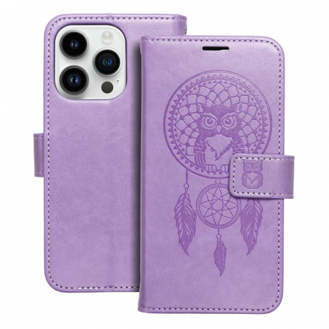 Huse tip carte - Husa Mezzo compatibila cu Iphone 14 Pro, violet, piele ecologica