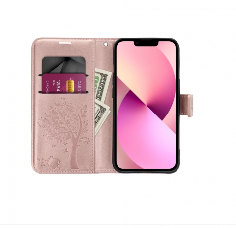 Husa Mezzo compatibila cu Samsung Galaxy A03s, gold, piele ecologica [4]