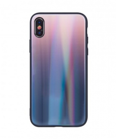Huse spate - Husa Silicon Glass AURORA, Samsung A715 Galaxy A71 Maro / Negru