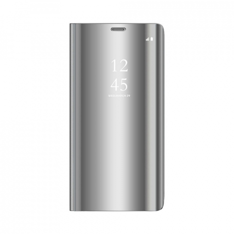 Huse tip carte - Husa Smart Clear View compatibila cu Samsung Galaxy A14 5G, argintie