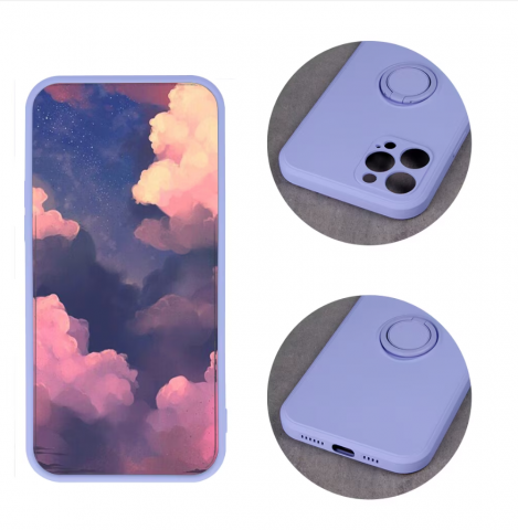 Husa Spate Ring Compatibila Cu Samsung Galaxy A22 5G, Violet [1]