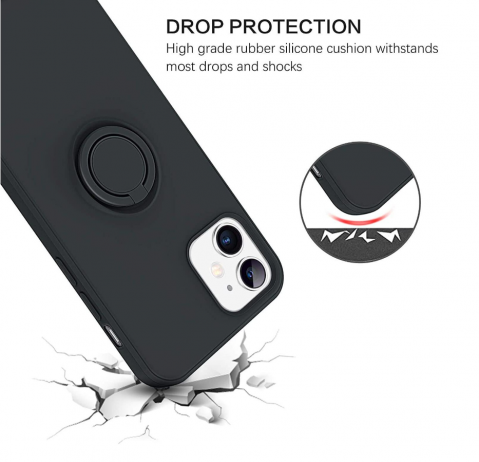 Husa Spate Ring Compatibila Cu Samsung Galaxy A23 5G, neagra [2]