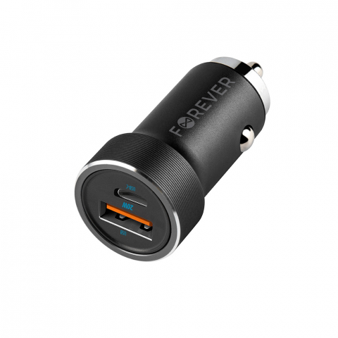 Incarcator auto rapid Forever, USB/USB-C, Quick Charge 3.0, PD 3.0, 20W [1]