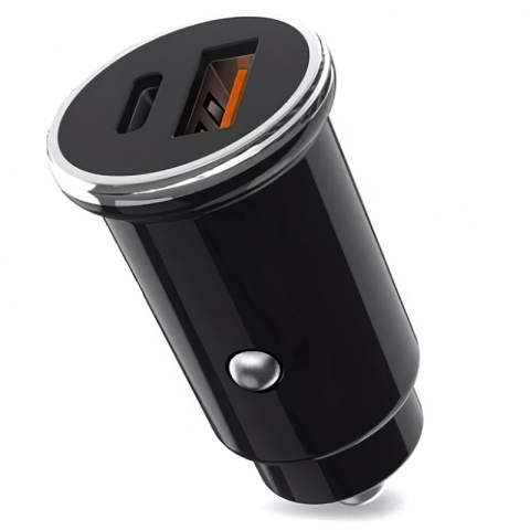 Auto - Incarcator auto XO CC25, USB/USB-C, Quick Charge 3.0, Power Delivery 5A, Negru