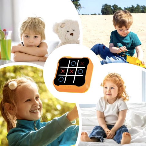 Joc interactiv electronic Tic-Tac-Toe, X si 0, tip puzzle 3 in 1, portabila, pentru copii si adulti [6]