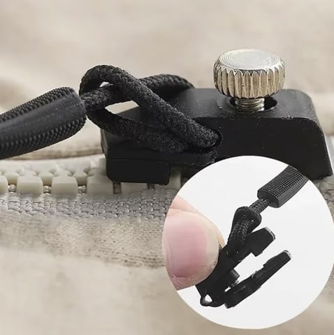 Kit universal de reparare, inlocuire a fermoarelor si zipper cu surub metalic, 3 dimensiuni diferite, negru [3]