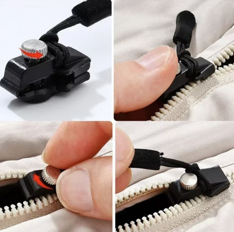 Kit universal de reparare, inlocuire a fermoarelor si zipper cu surub metalic, 3 dimensiuni diferite, negru [2]