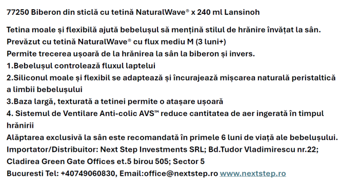Biberon de sticlă Lansinoh - 240 ml. [13]