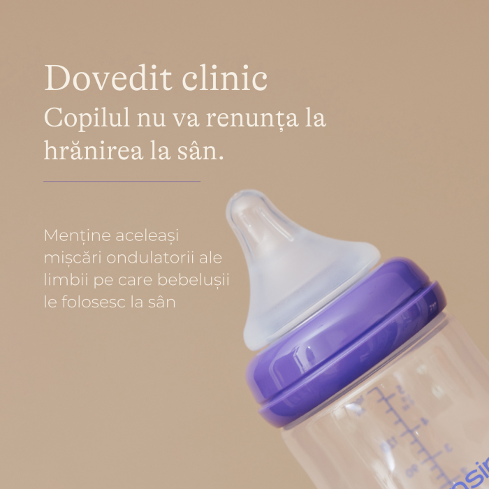 Pachet 3 Biberoane Lansinoh 330 ml cu Tetine NaturalWave F (flux rapid), Polipropilenă, 6-12 luni [4]
