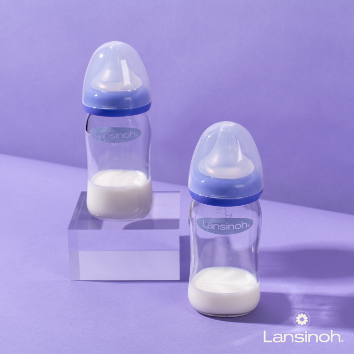 Kit: biberon din sticla 160 ml x2buc, Lansinoh [6]
