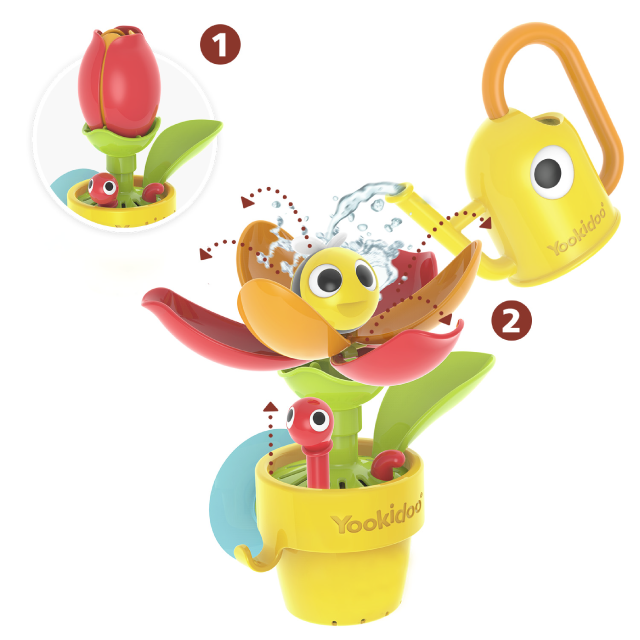Set jucării de baie Floarea & Melcul Jucăuș, 18 luni+, Yookidoo [4]