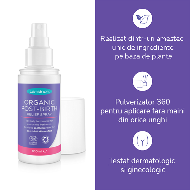 Spray organic pentru calmare după naștere Lansinoh - 100 ml. [5]