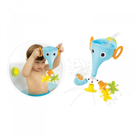 Jucărie trompă de elefant cu stropitoare pentru baie – albastru +18 luni Yookidoo [2]