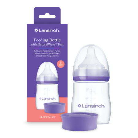 LANSINOH - Biberon cu tetină NaturalWave® Lansinoh - 160 ml