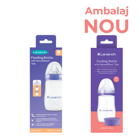 Biberon cu tetină NaturalWave® Lansinoh - 240 ml [1]