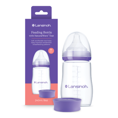 Hranire - Biberon cu tetină NaturalWave® Lansinoh - 240 ml