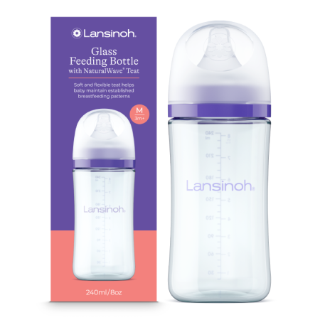 LANSINOH - Biberon de sticlă Lansinoh - 160 ml.