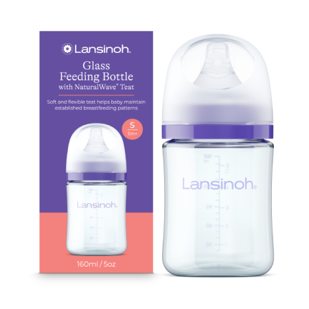 Hranire - Biberon de sticlă Lansinoh - 160 ml.