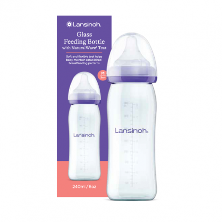 Hranire - Biberon de sticlă Lansinoh - 240 ml.